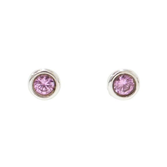 TIFFANY Jewelry - TIFFANY & Co. Tiffany earrings in 925 sterling silver with pink sapphires and...